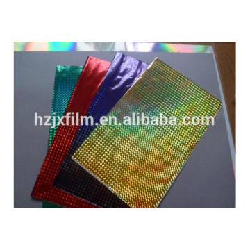 holographic plastic film transparent